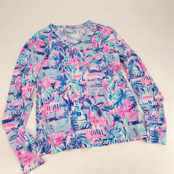 Lilly Pulitzer UPF 50+ Lux Tarah Sunguard Ravello Blue Perfect Match - Picture 2 of 7